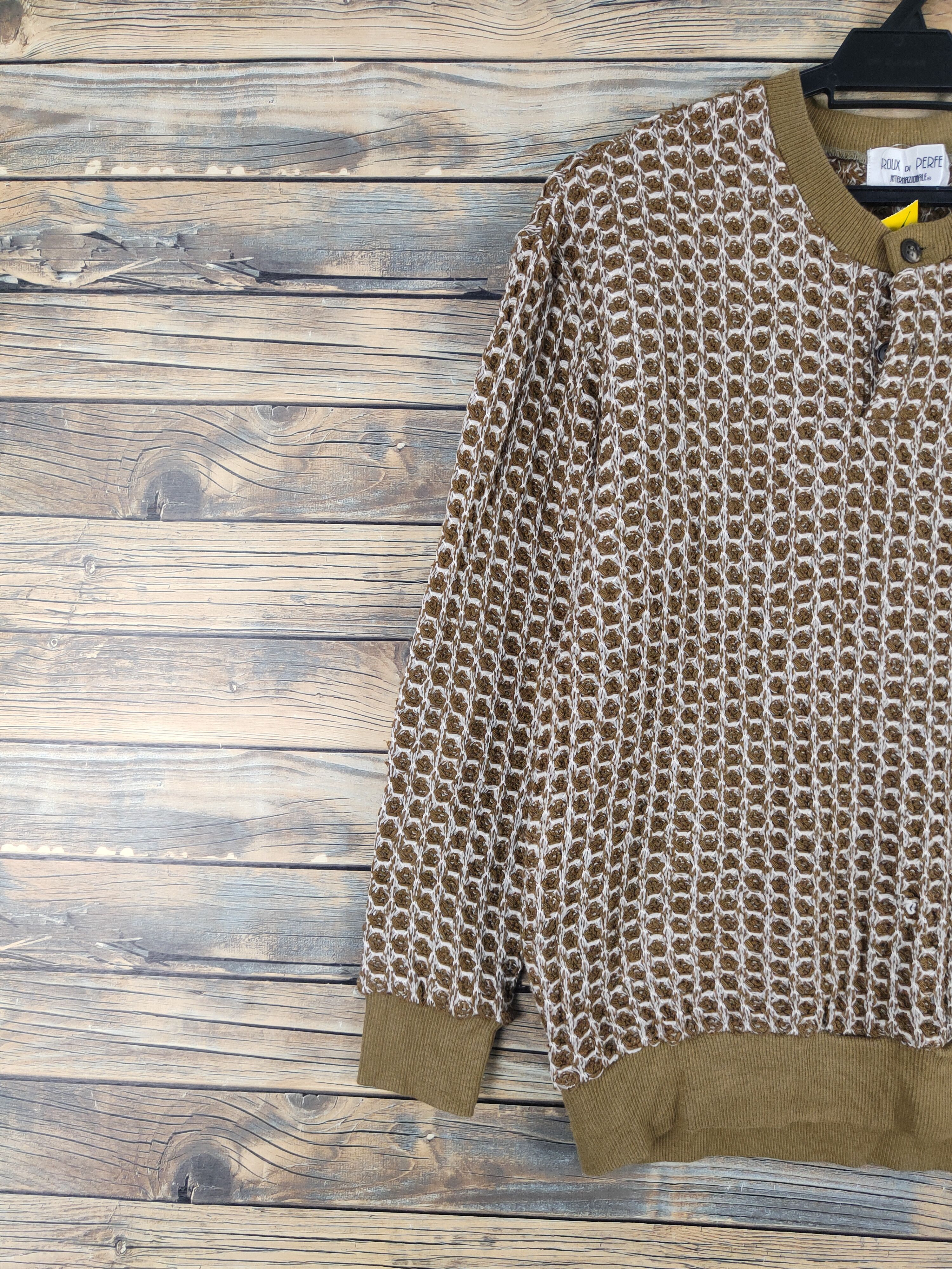 Vintage Roux di Peree Olive Knitwear Sweatshirts #W2040 Size US M / EU 48-50 / 2 - 4 Thumbnail