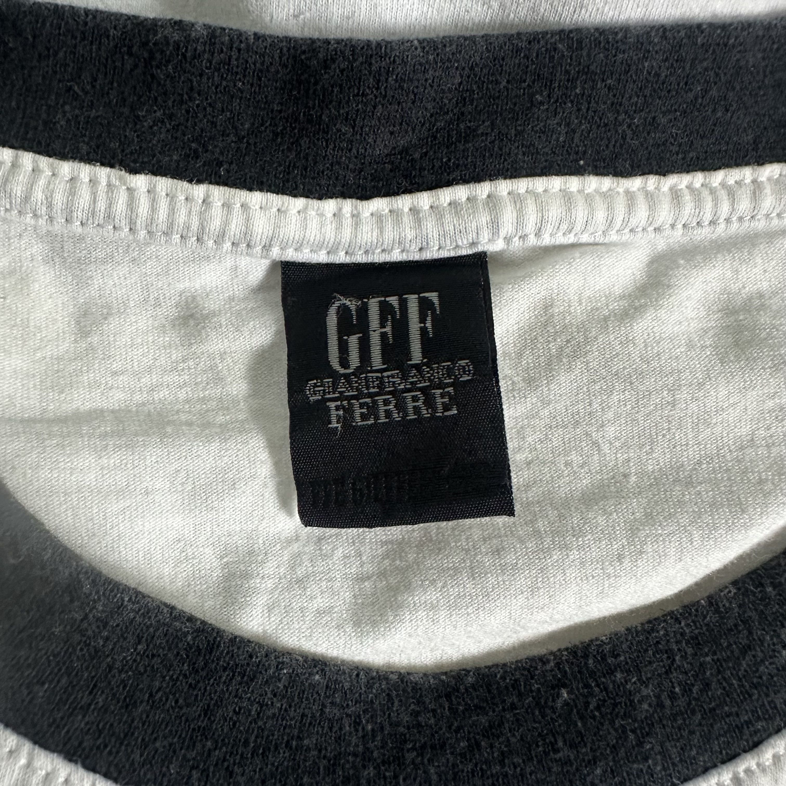 Gianfranco Ferre 🔥RARE🔥Vintage Gianfranco Ferre Spell Out Ringer Shirt Size US M / EU 48-50 / 2 - 4 Thumbnail