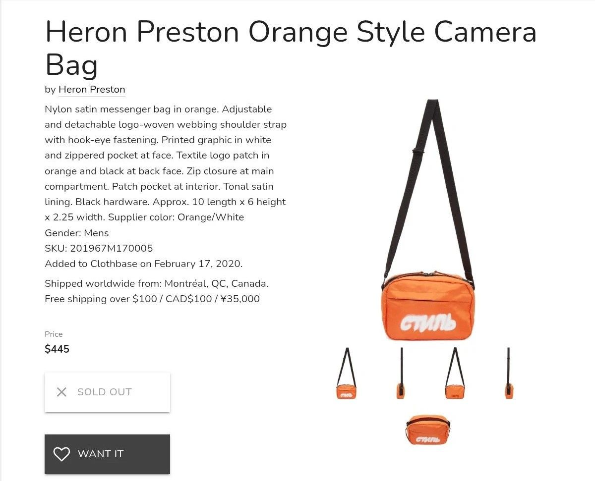 Heron Preston Heron Preston CTNMb Camera Bag Size ONE SIZE - 12 Thumbnail