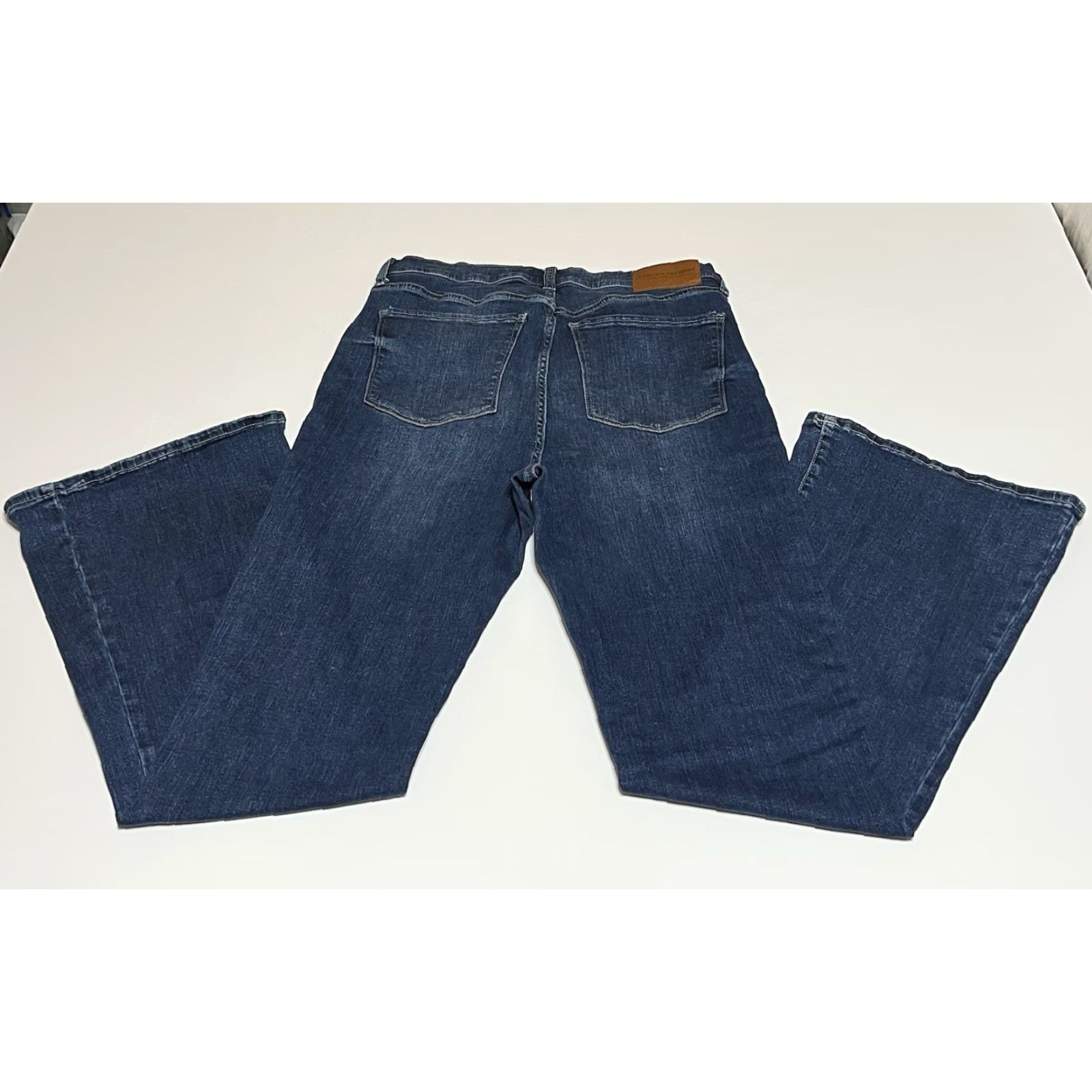 Lucky Brand Lucky Brand High Rise Flare Stevie Stretch Jeans Women 10/30 30x31 Blue Regular Inseam 31 Dark Wash 5-Pocket Denim Stretch Vintage: No Size 32" / US 10 / IT 46 - 2 Thumbnail