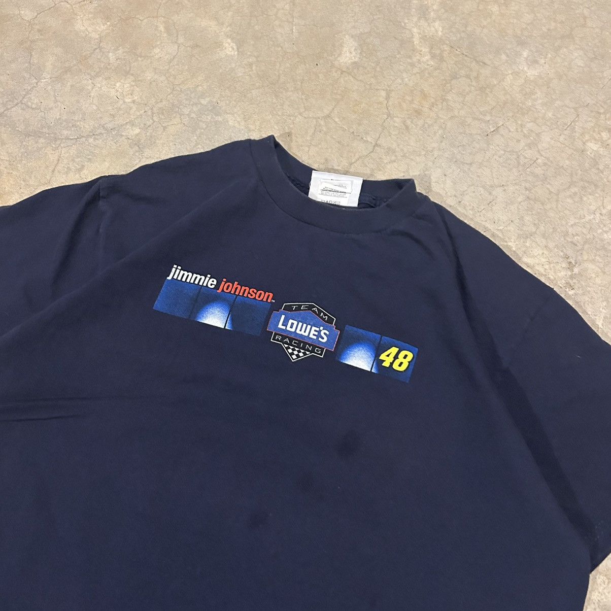 NASCAR × Vintage Crazy Vintage Y2K Nascar Jimmie Johnson Lowe’s Racing Tee Size US L / EU 52-54 / 3 - 6 Thumbnail
