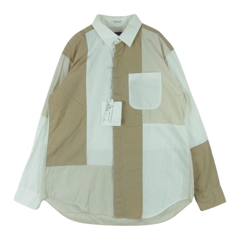 Image of Engineered Garments Combo Short Collar Patchwork Cotton Shirt, Men's (Size XS)