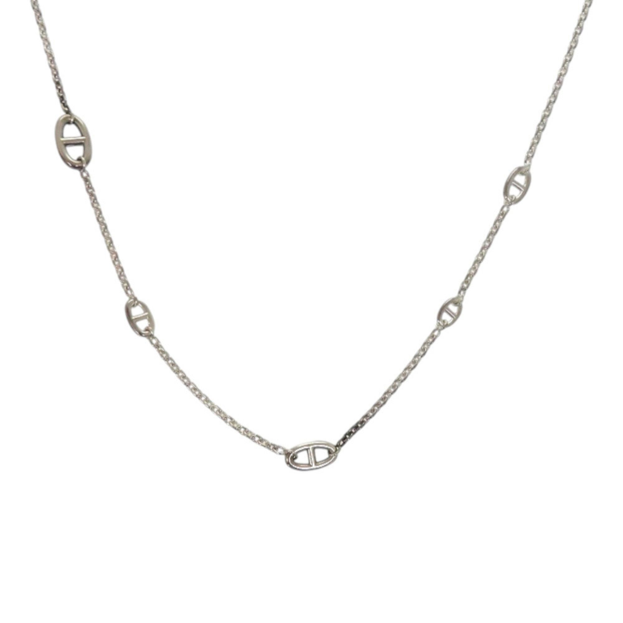 Hermes Chaine d'Ancre Silver 925 Necklace 1411 HERMES