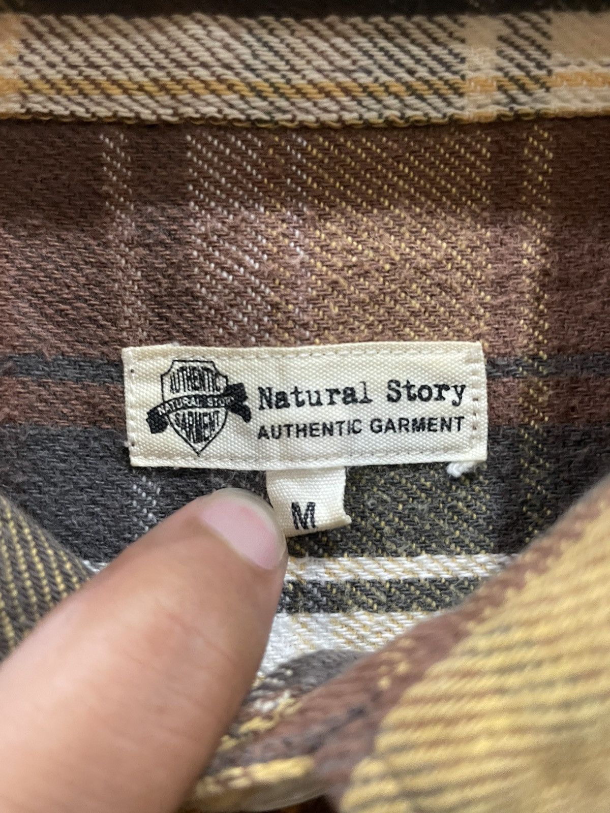 Japanese Brand Vintage Natural Travis Scott Style Tartan Plaid Flannel Size US M / EU 48-50 / 2 - 8 Thumbnail