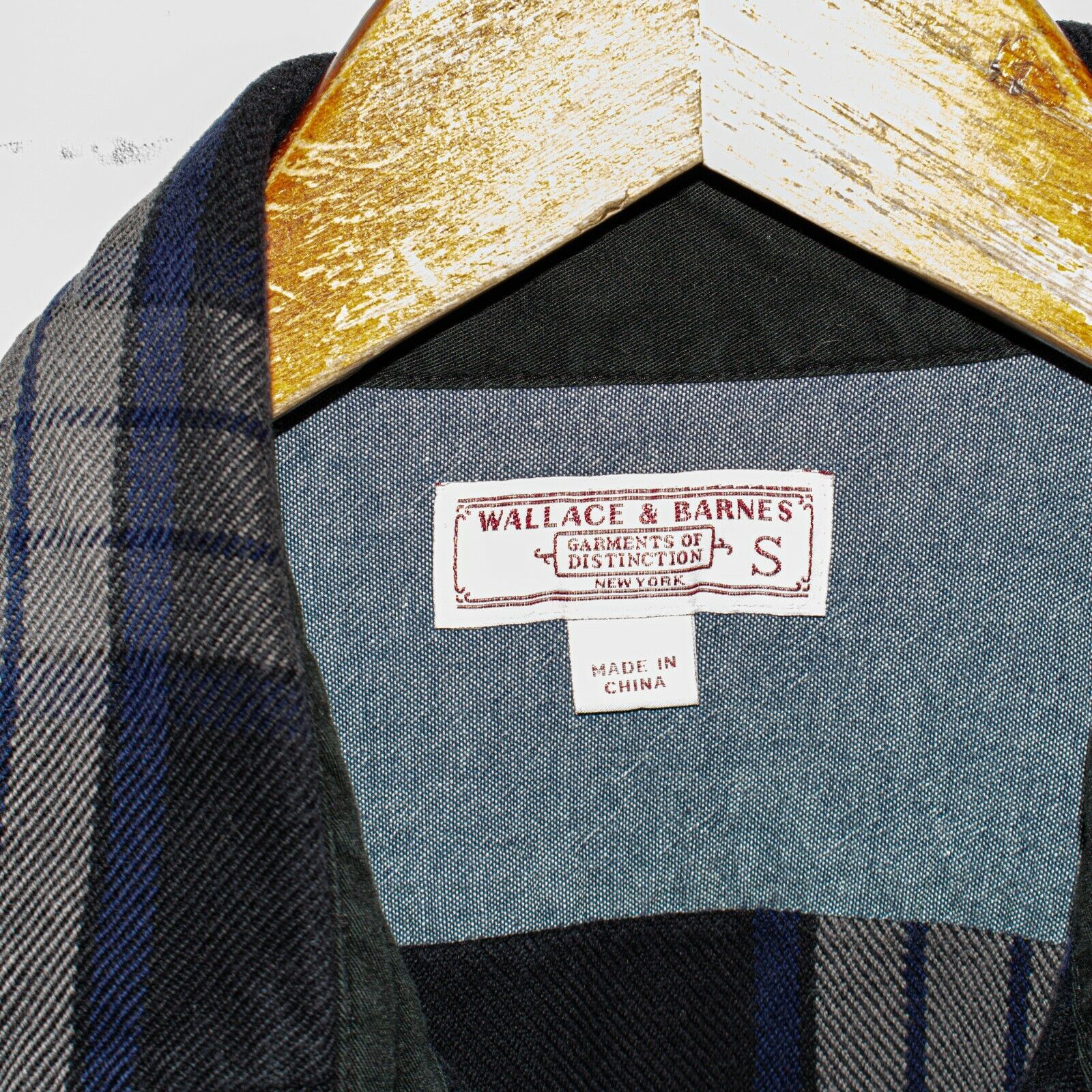 Wallace & Barnes Wallace & Barnes Button up Flannel Shirt Gray Blue Plaid Size US S / EU 44-46 / 1 - 3 Thumbnail