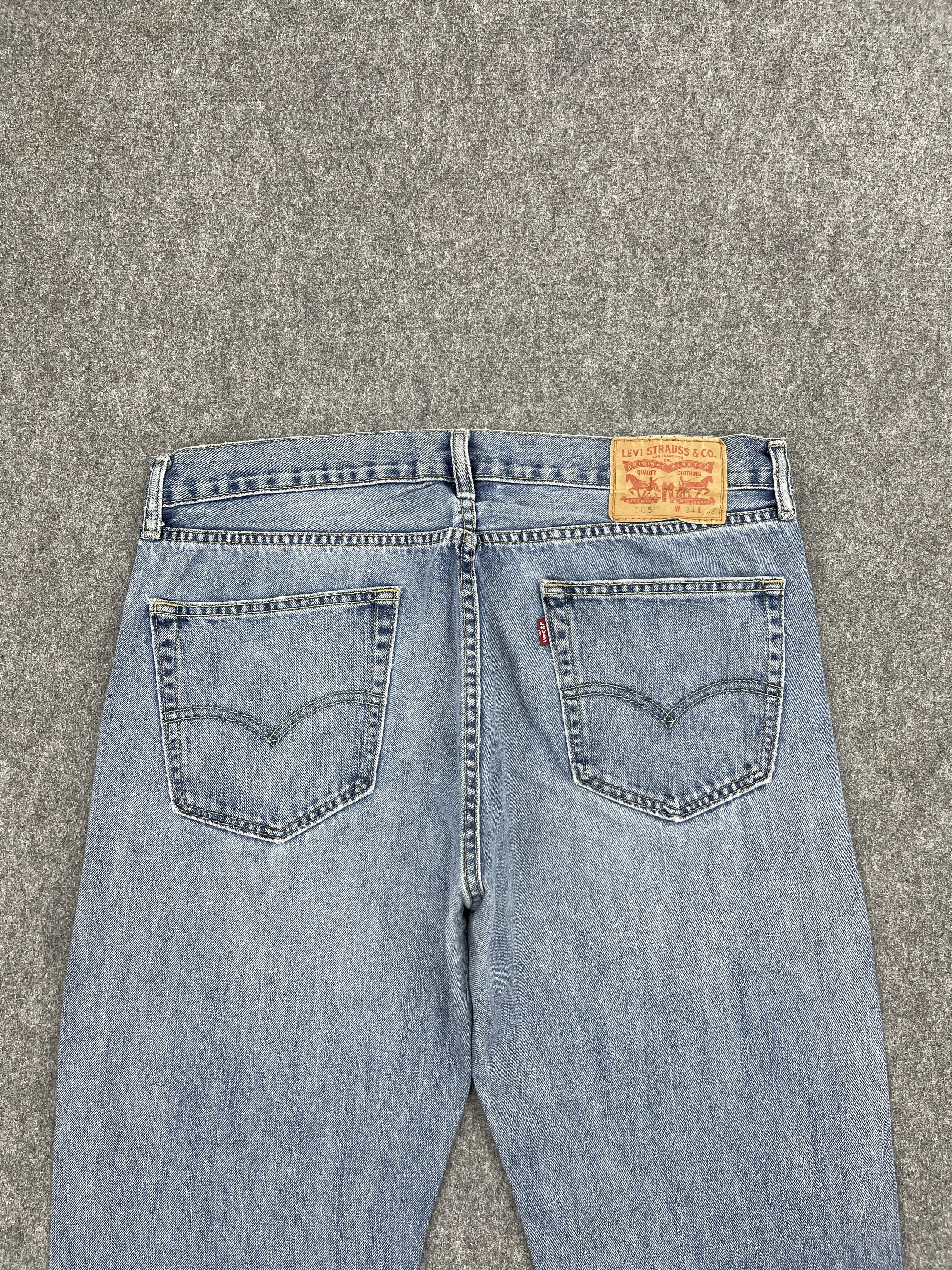 Levi's Vintage Levis 505 Faded Blue Jeans DP2561 Size US 34 / EU 50 - 4 Thumbnail