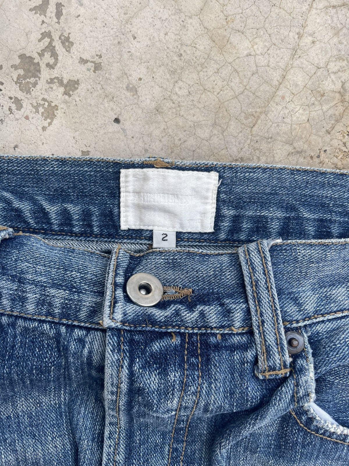 Vintage Vintage Exhibitionist Fly Button Distressed Denim Size US 29 - 7 Thumbnail
