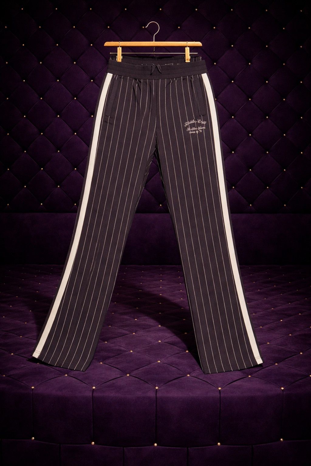 Other PINSTRIPE SIDE STRIPE FLARE LEG TRACK PANTS Size US 32 / EU 48 - 1 Preview