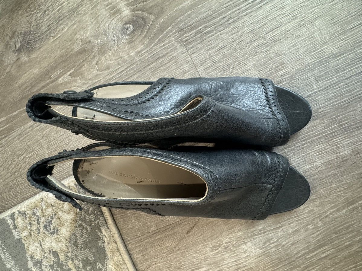 Balenciaga Balenciaga Leather Slingback sandals Size US 10 / IT 40 - 3 Thumbnail