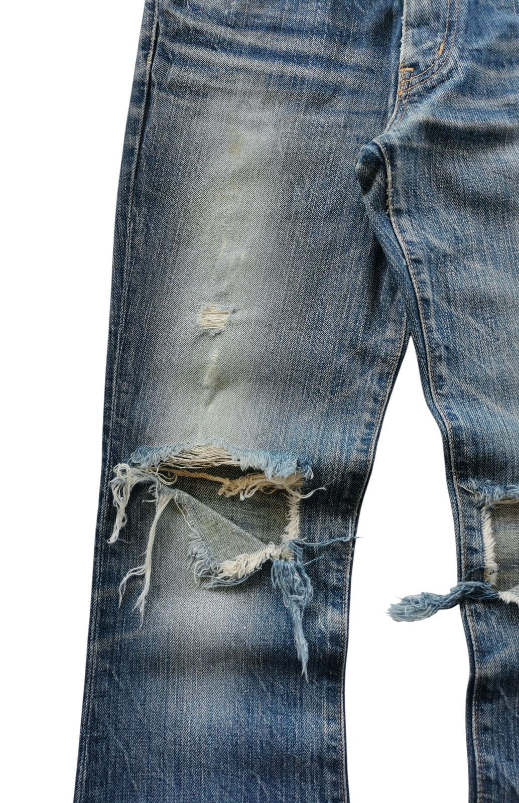 Tornado Mart Thrashed Miss Edwin Flare Denim Jeans Size 28" / US 6 / IT 42 - 4 Thumbnail