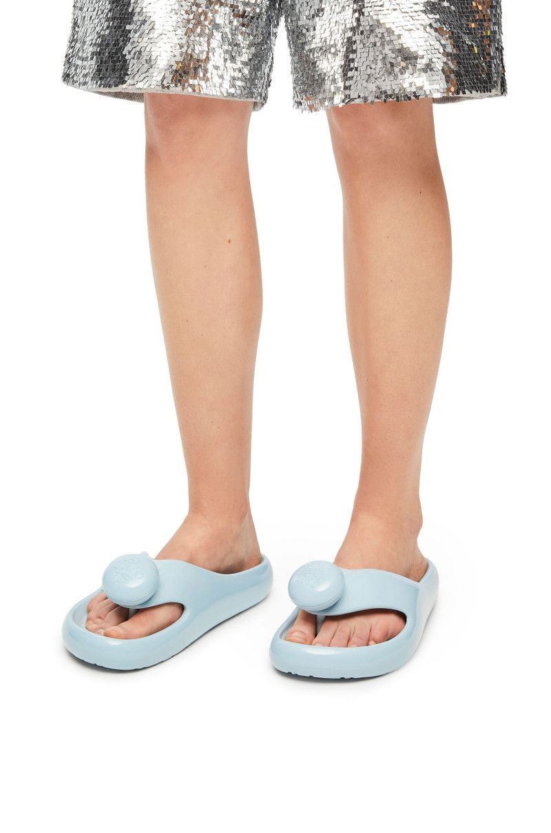 Loewe o1in1g0426 Pebble Thong Slides in Light Blue Size US 9 / IT 39 - 2 Thumbnail