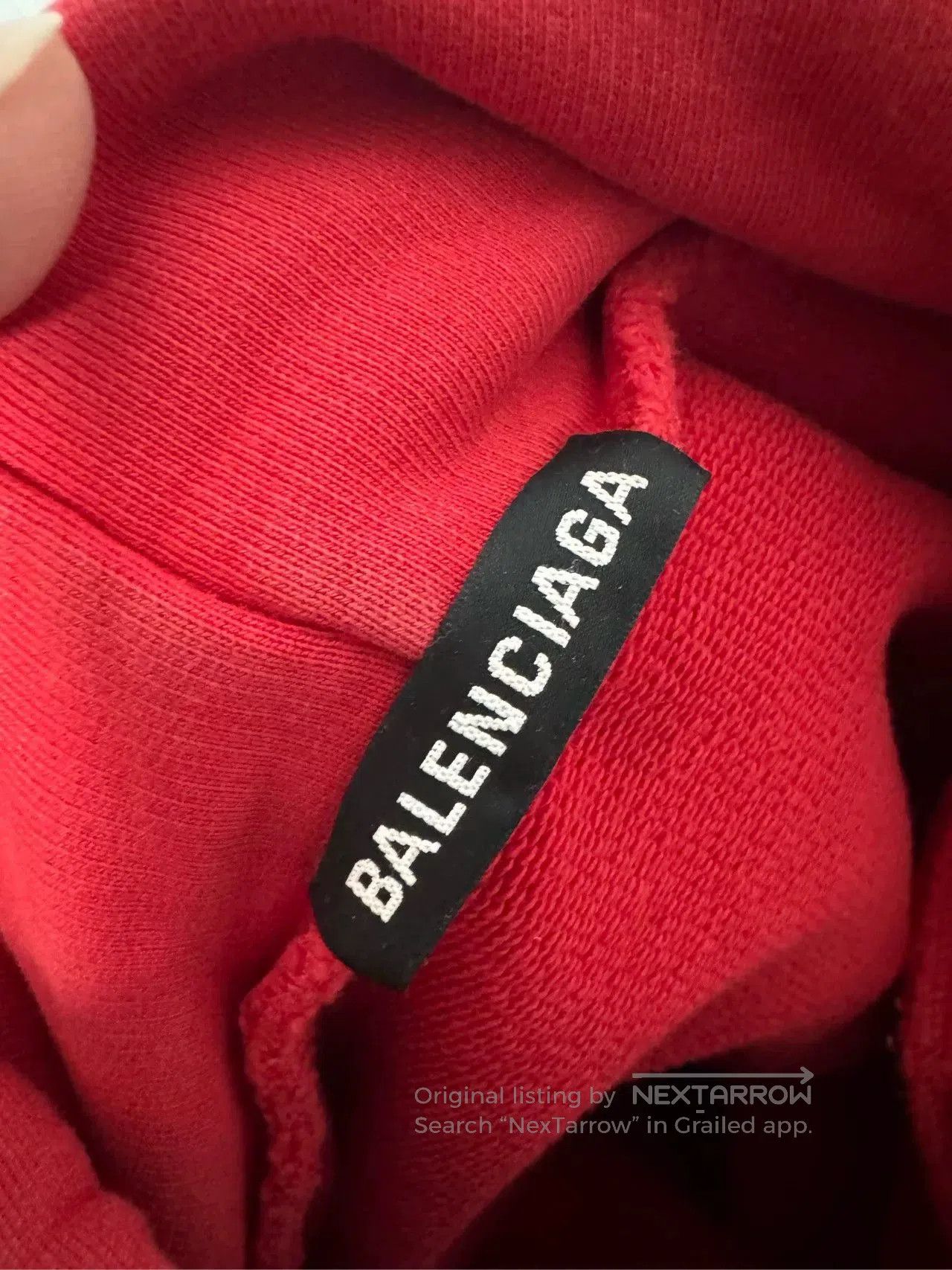 Balenciaga Balenciaga Red Hoodie Size L. Size US L / EU 52-54 / 3 - 3 Thumbnail