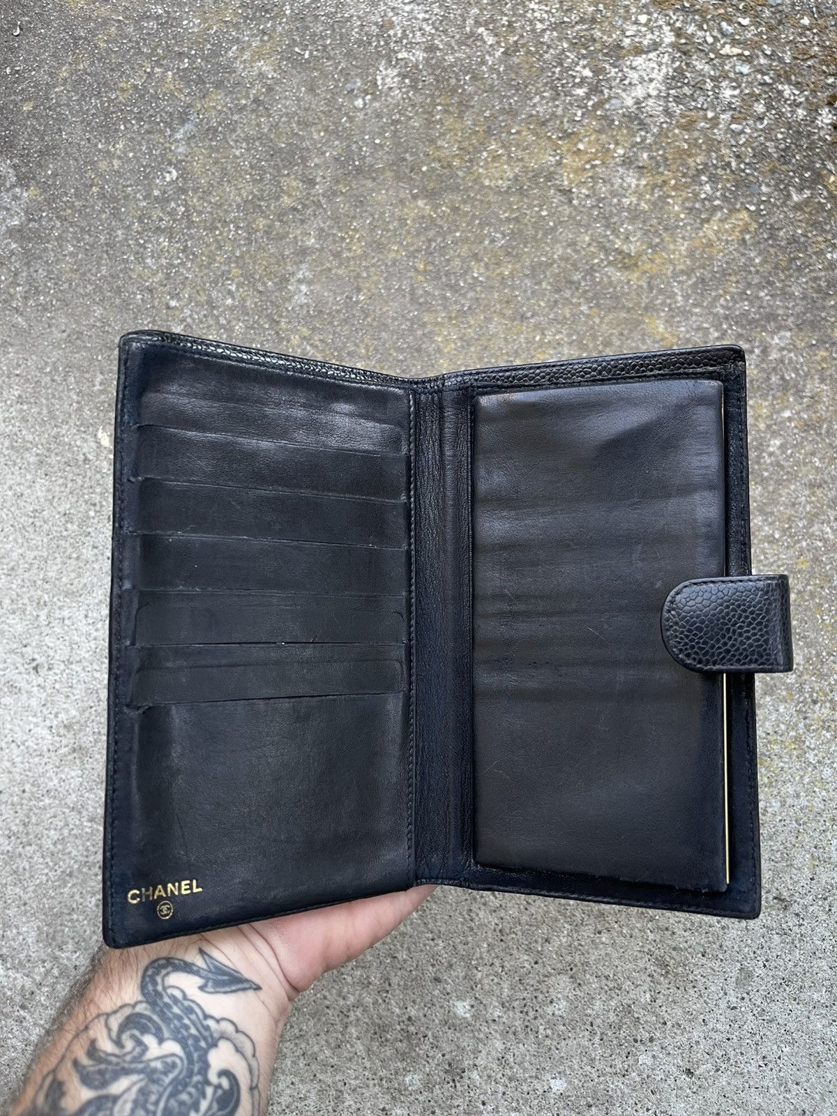 Chanel Clean! Chanel black Caviar Leather Snap Wallet Size ONE SIZE - 2 Thumbnail