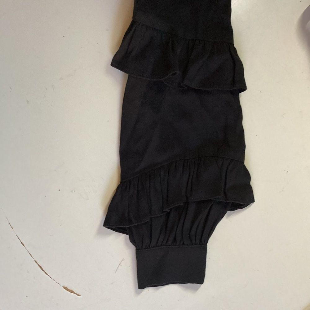Other Rebecca Vallance Size 2 Black Blouse Ruffle Sleeve Button Fr Size XS / US 0-2 / IT 36-38 - 12 Thumbnail
