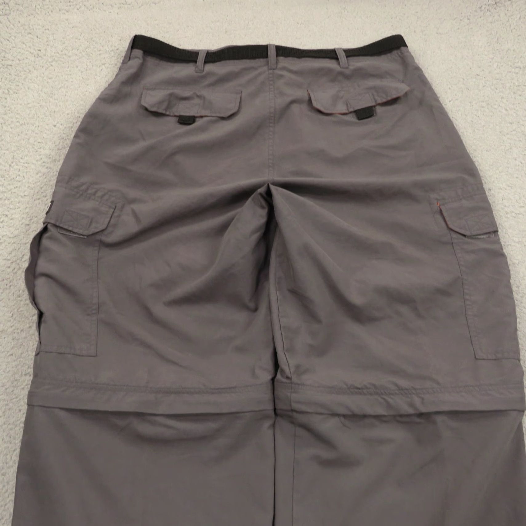 VIBE VINTAGE Baggy Cargo Pants Mens XL Y2K Skater Grunge Raver 10" Leg Opening Pipes VTG Casual Travel 5-Pocket Cargo Wide-Leg Mens Gray Polyester VIBES Size US 36 / EU 52 - 4 Thumbnail