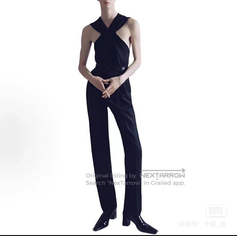 Saint Laurent Paris Saint Laurent Paris Double Pleat Slim Fit Shimmer Men's Tr Size US 36 / EU 52 - 3 Thumbnail