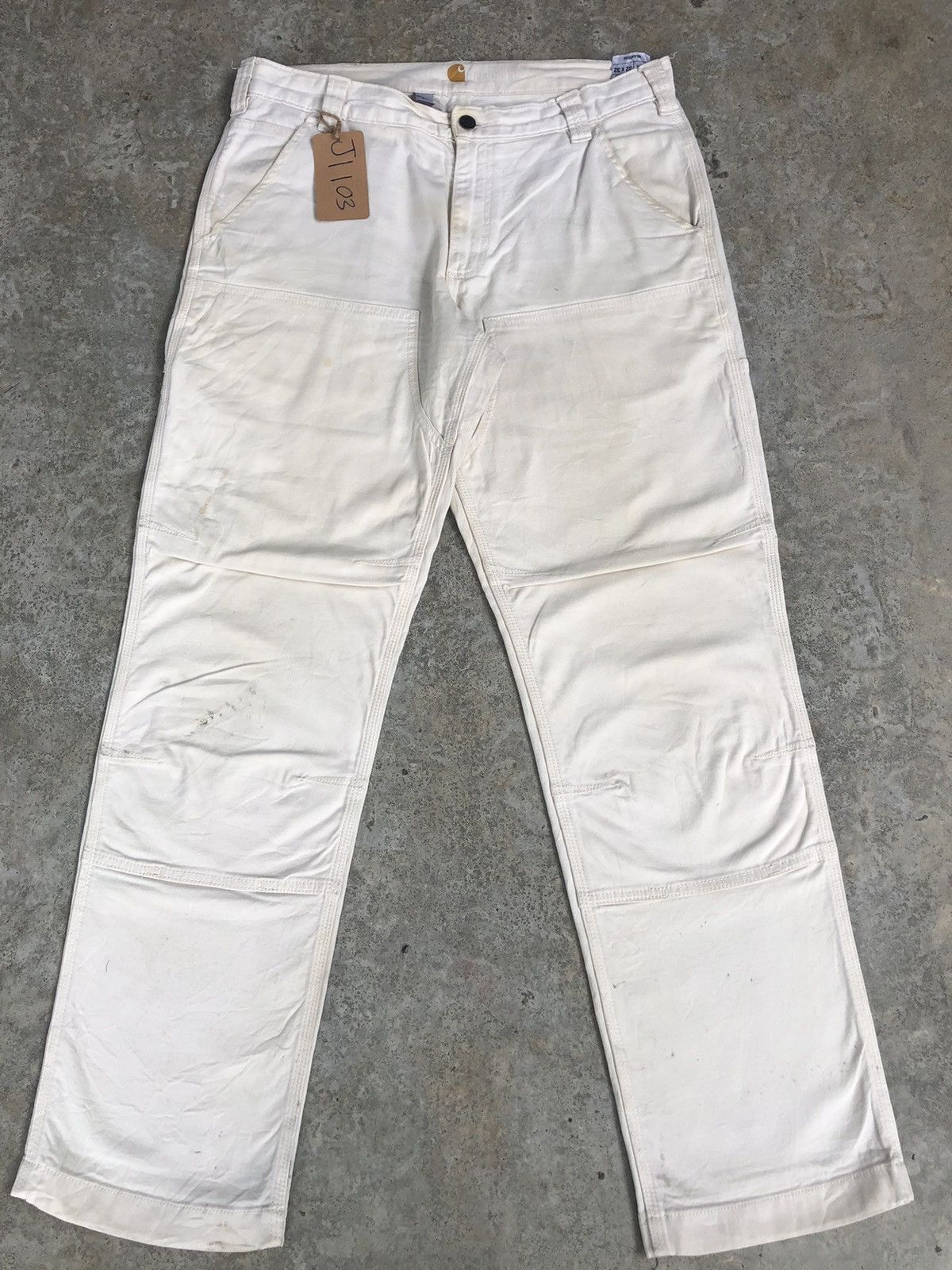 Carhartt Carharrt Double Knee Distressed Jeans Size US 33 - 1 Thumbnail