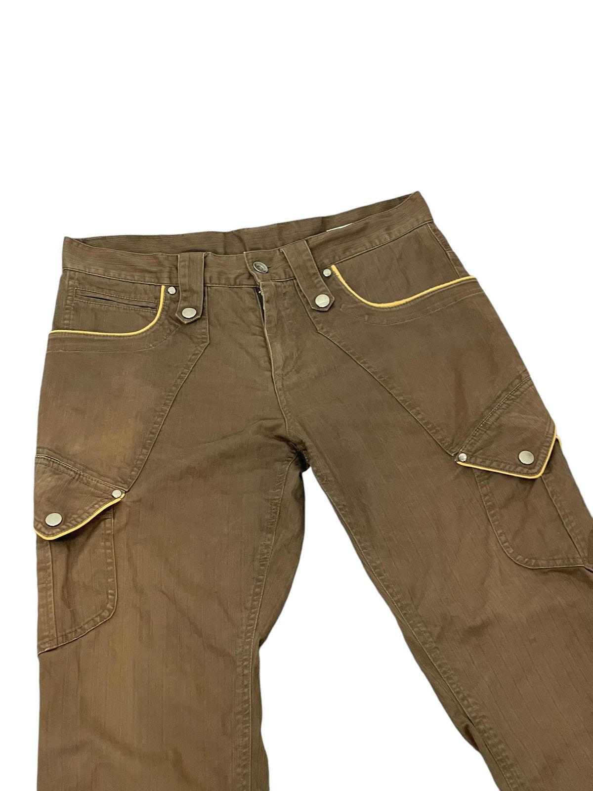 Le Grande Bleu (L.G.B.) Flare Cargo Semantic Design Faded Herringbones 1🟦4 Size US 31 - 17 Thumbnail