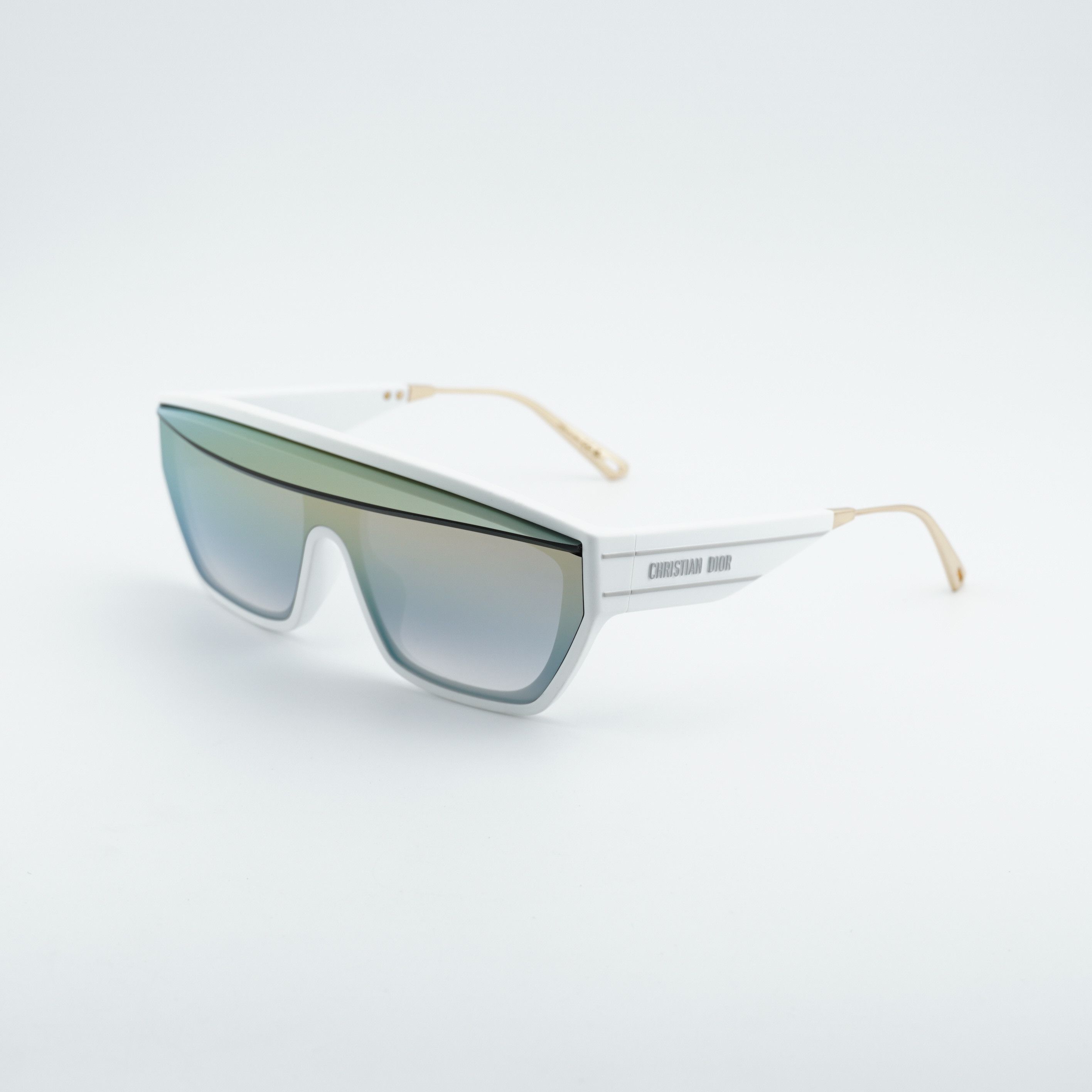 Dior Dior DIORCLUB M7U 51A5 Sunglasses White Shield Frame Size ONE SIZE - 9 Thumbnail