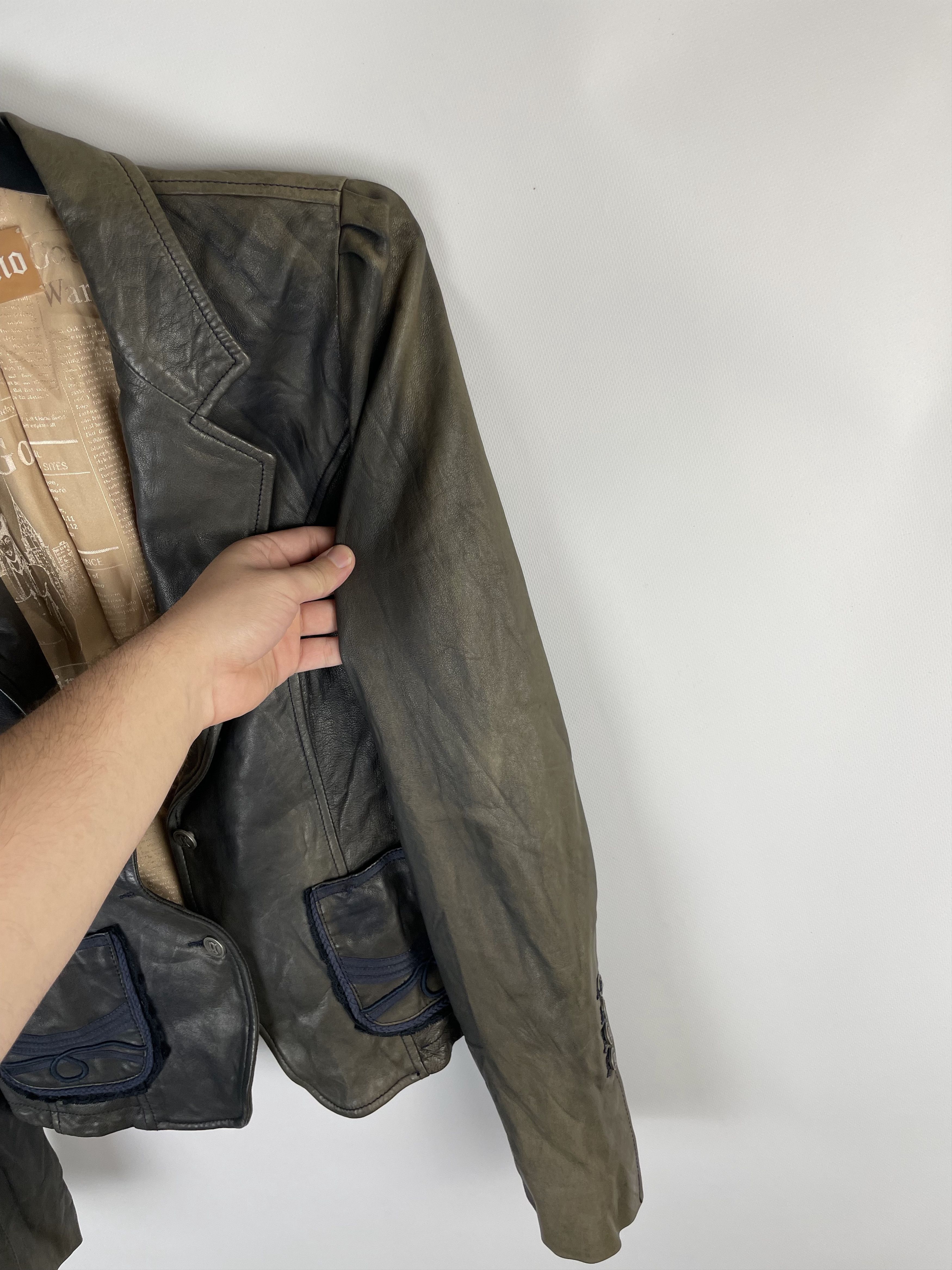 John Galliano John Galliano Real Leather Jacket Avant Garde Size L / US 10 / IT 46 - 7 Thumbnail