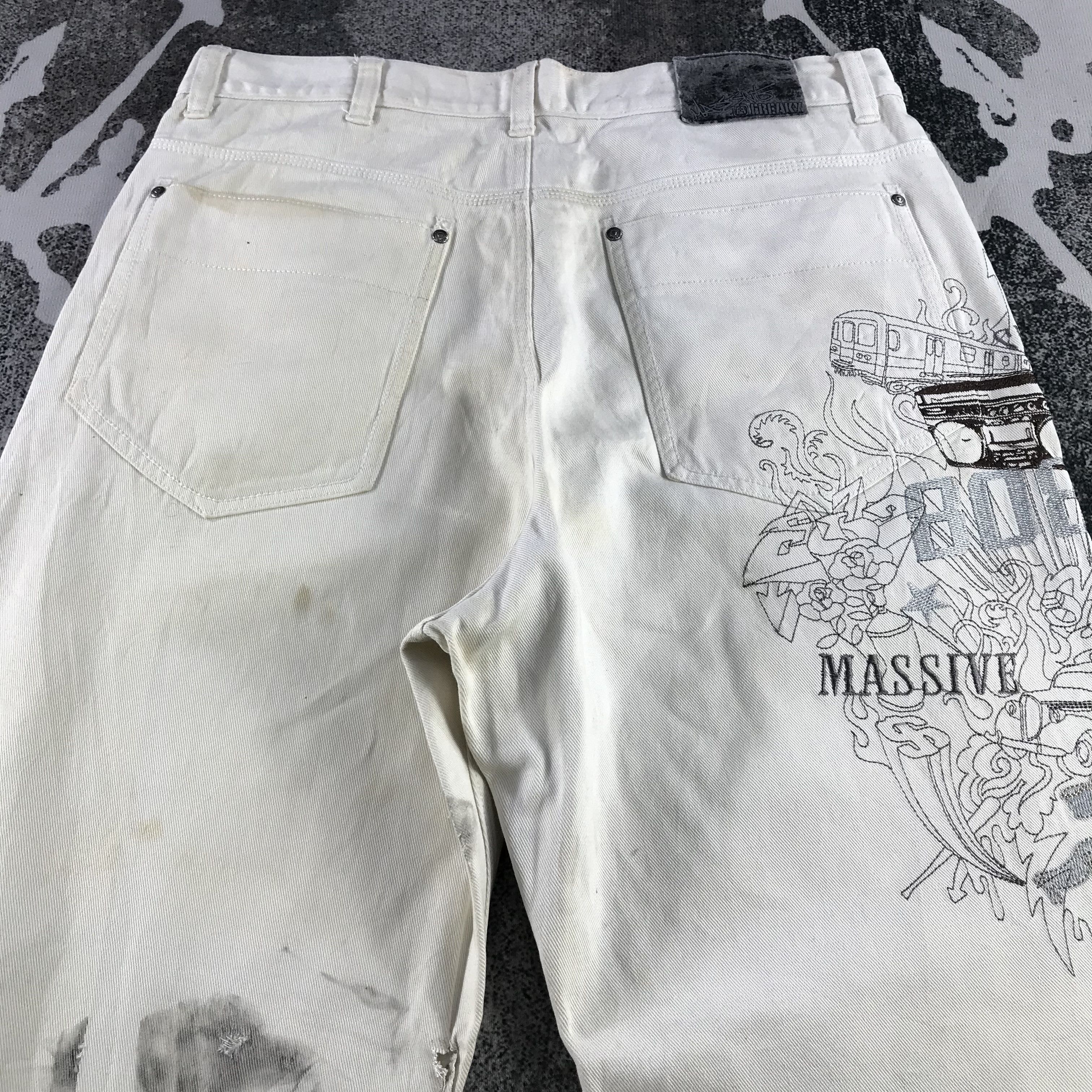 Japanese Brand Vintage Dirty Freaky Jeans Baggy Denim KJ3359 Size US 38 / EU 54 - 4 Thumbnail