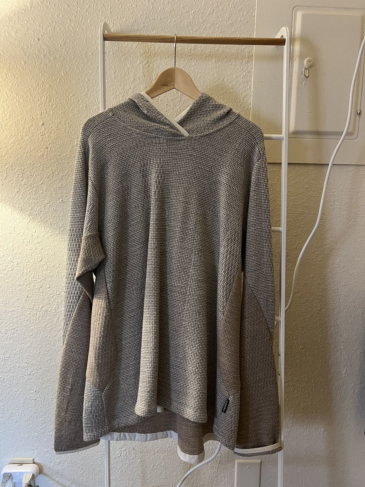 image of Byborre Wool Loose Hoodie in Grey, Men's (Size Large)