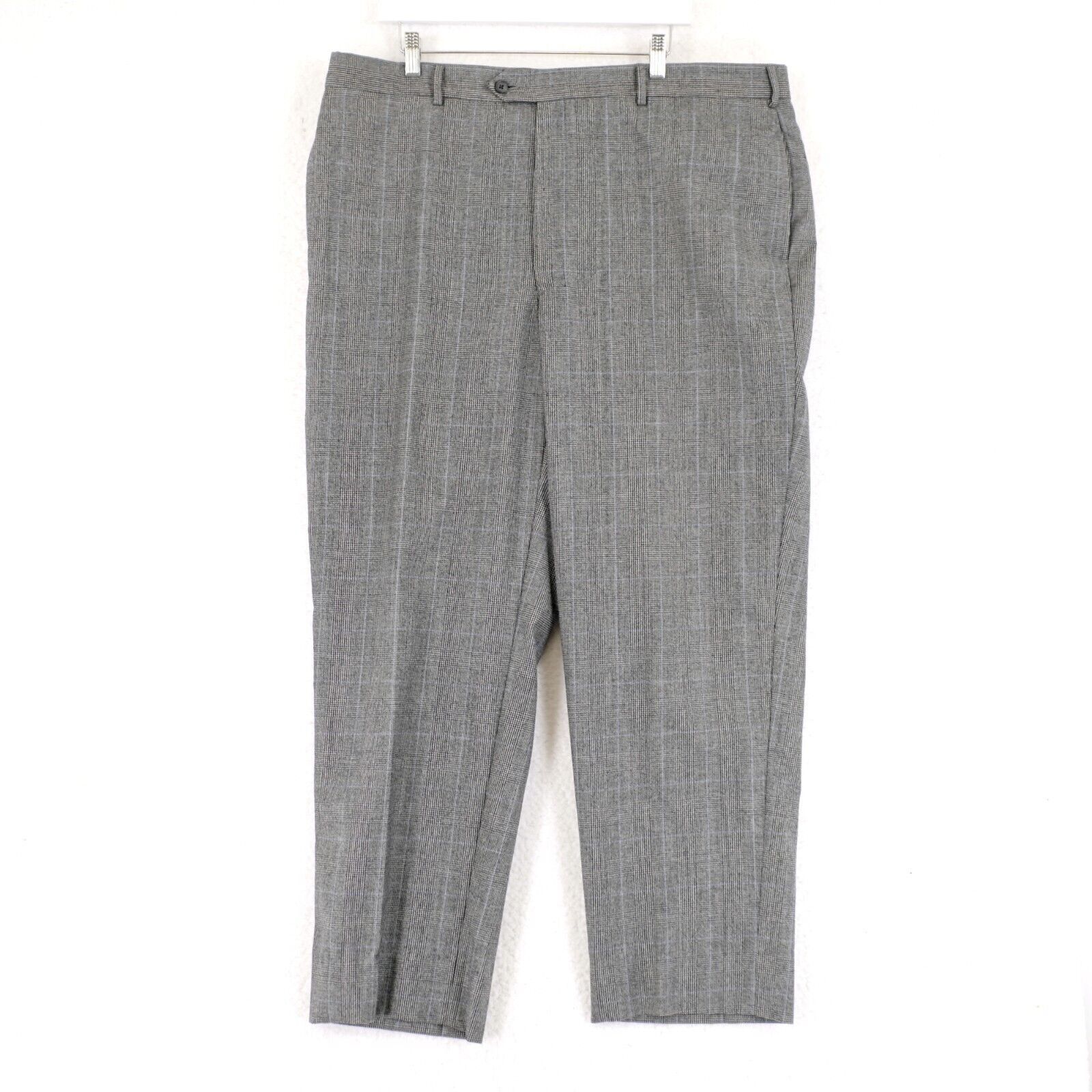 Jos. A. Bank Jos A Bank Flannel Wool Gray Glen Plaid Blue Windowpane 42/3 Size 42R - 1 Thumbnail