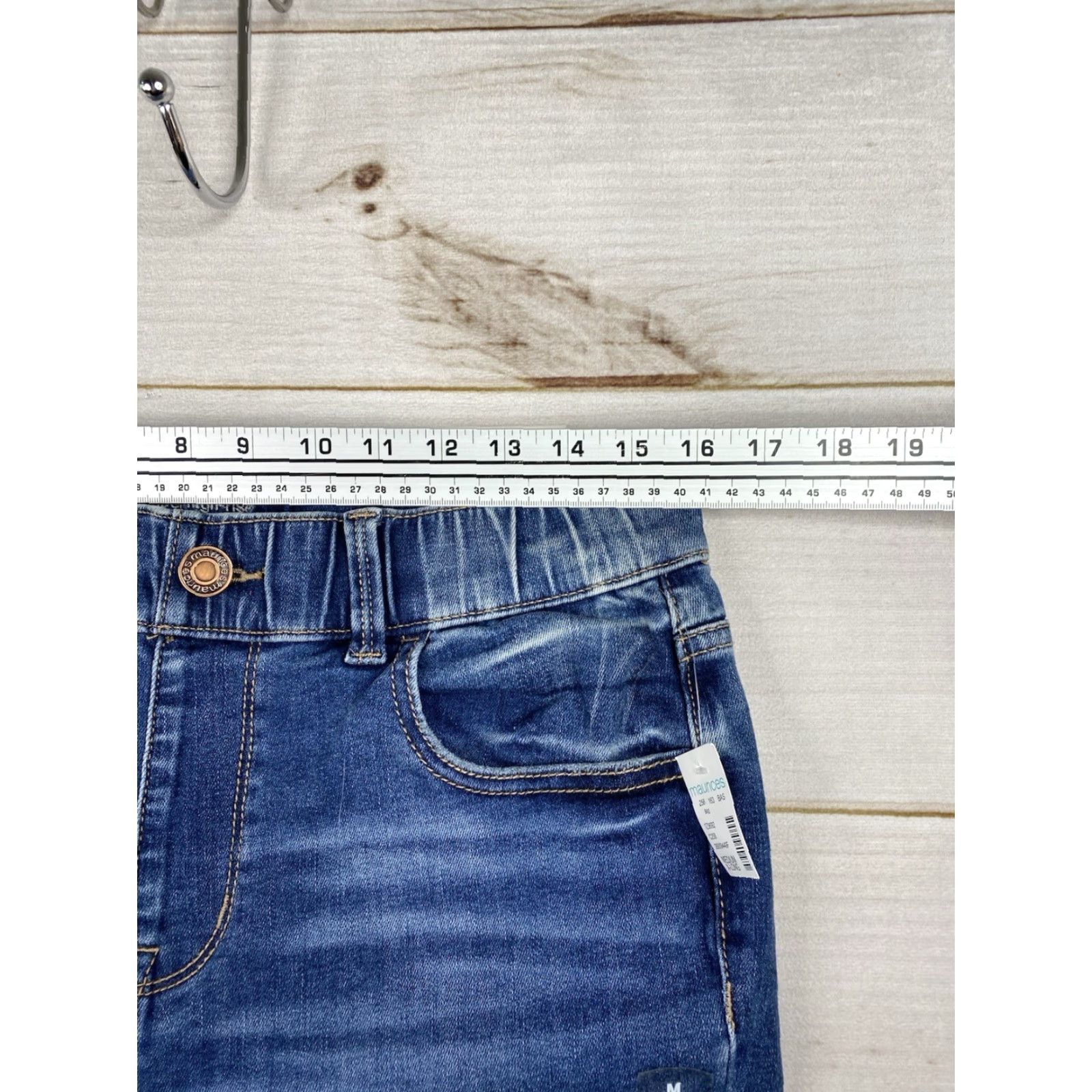 Vintage Maurices Jeans Womens M XLong Dark Wash High Rise Jeggings NWT Dark Blue Denim Stretch Skinny Slit Pocket City 32in Inseam Tall Womens Size 32" / US 10 / IT 46 - 6 Thumbnail