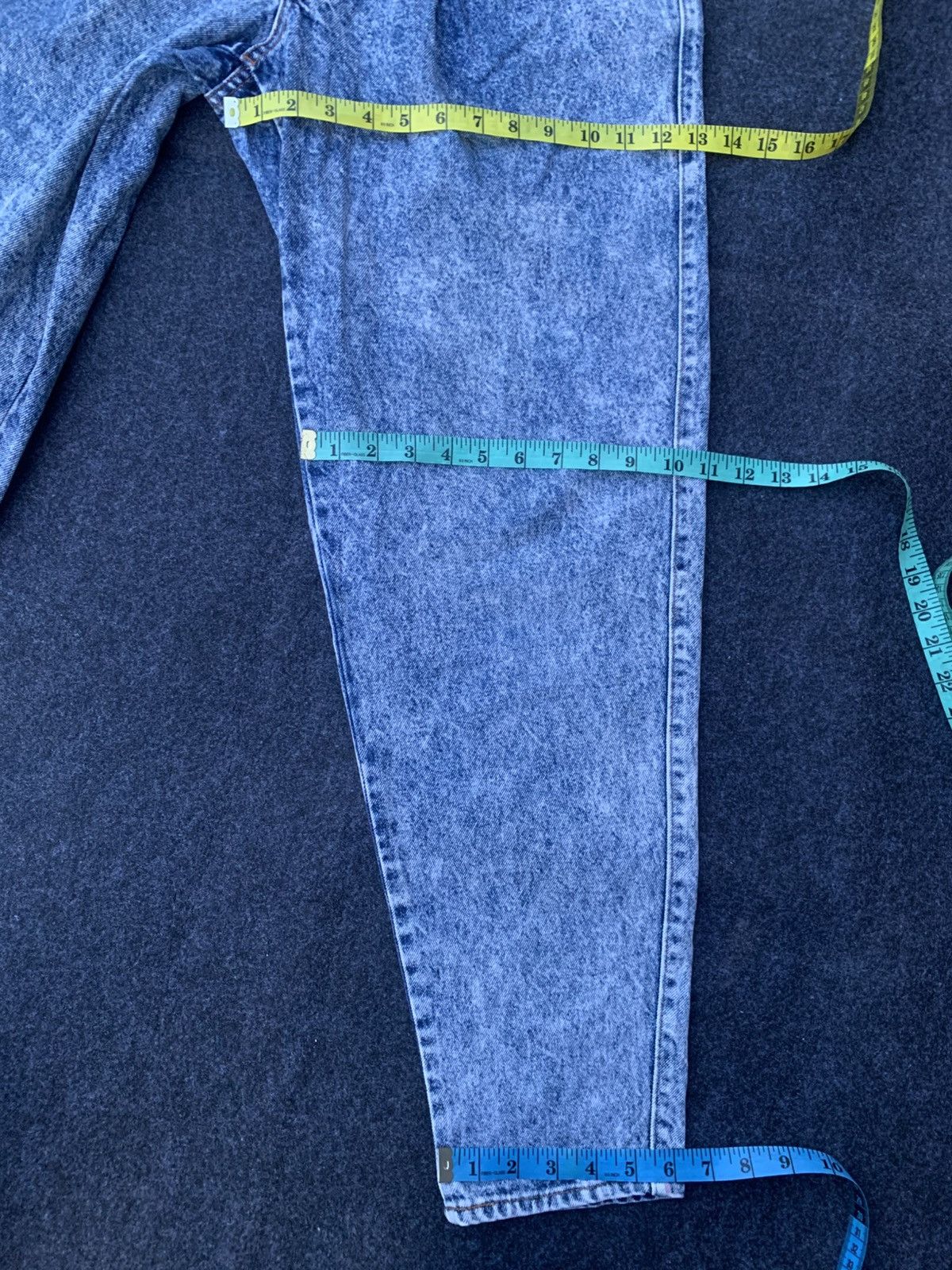 Japanese Brand Vintage Bobson ultra wide acid wash jeans. Size US 29 - 4 Thumbnail