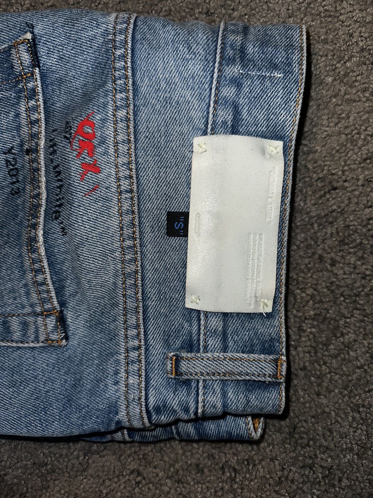Off-White Off White Repeat Logo Jeans FW19 Size US 30 / EU 46 - 3 Thumbnail