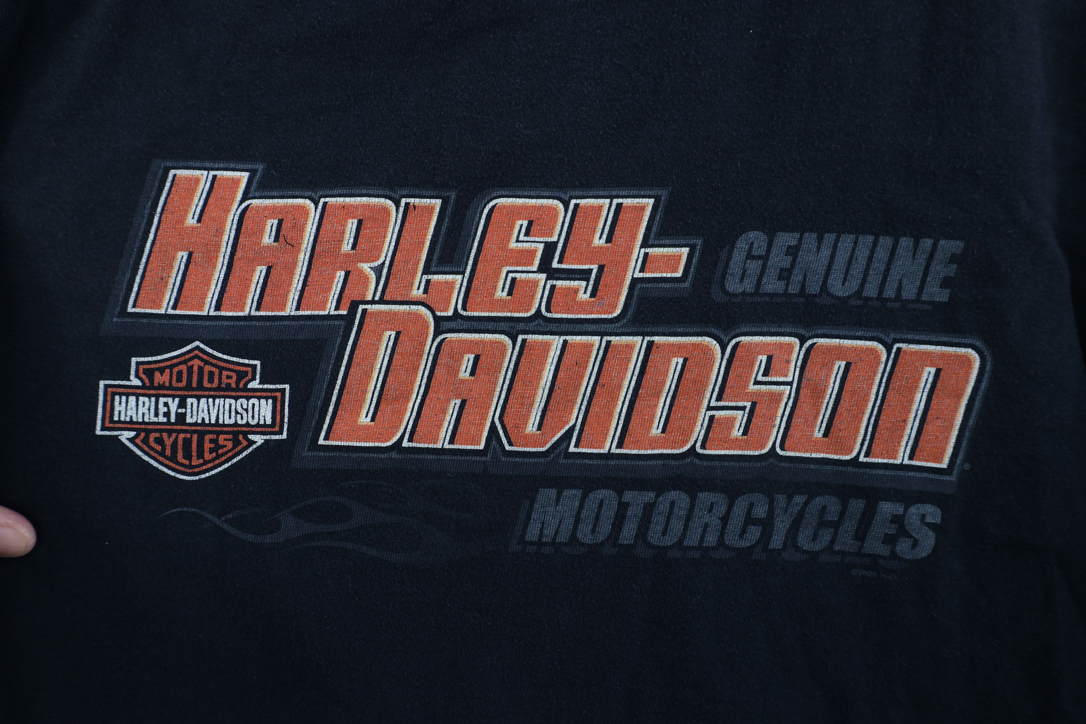 Harley Davidson Vintage Y2K Harley Davidson Spell Out Fire Flames T-Shirt Size US M / EU 48-50 / 2 - 4 Thumbnail