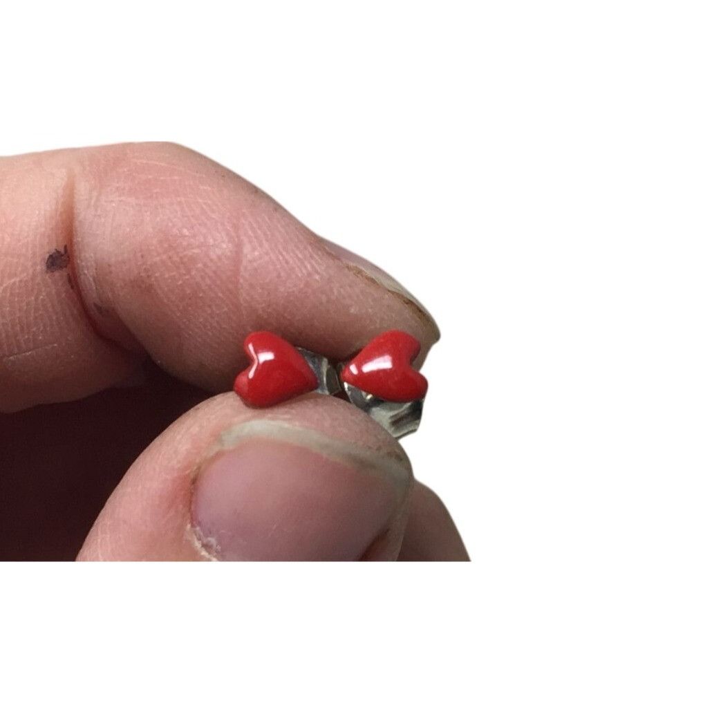 Other Women's Small Red Stud Heart Shaped Earrings Size ONE SIZE - 3 Thumbnail