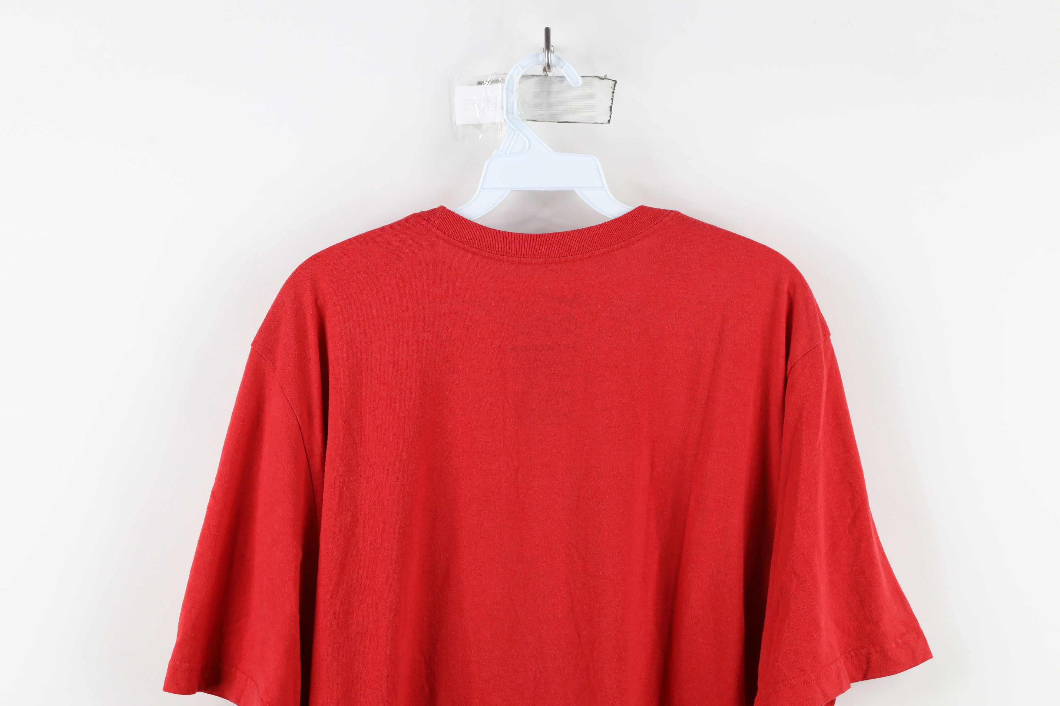Nike × Vintage Vintage Nike Mini Swoosh Ohio State University T-Shirt Red Size US XXL / EU 58 / 5 - 9 Thumbnail