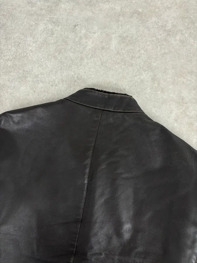 Armani Collezioni Armani Collezioni Brown Leather Quilted Bomber Jacket Size US L / EU 52-54 / 3 - 6 Thumbnail