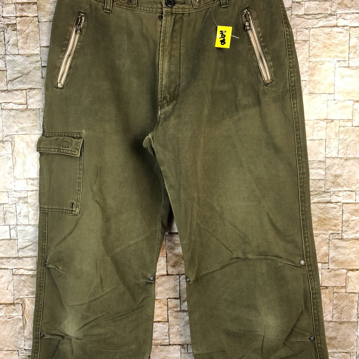 Japanese Brand Sonny Clouds Green utility Cargo Multipocket Pants #A980 Size US 29 - 5 Thumbnail