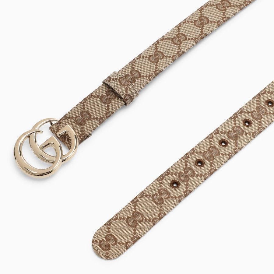 Gucci o1d2blof0824 Size: 75 / GG Marmont Thin Belt in Beige Size ONE SIZE - 3 Thumbnail