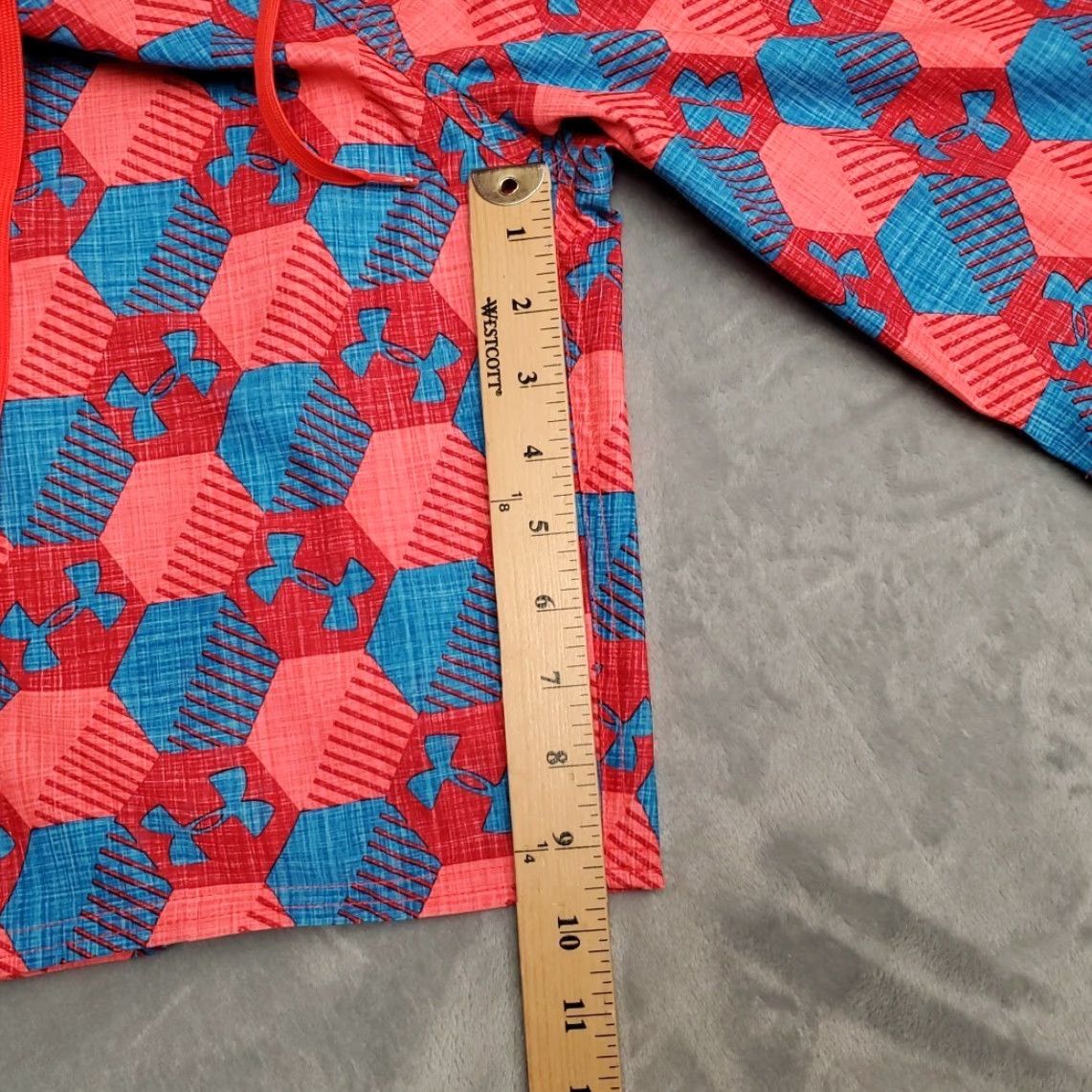 Under Armour Under Armour Board Shorts Men 27 Blue Red Heatgear Hybrid Unlined Swim UV-Protection Drawstring Geometric 90s Outdoor Mens Size US 27 - 8 Thumbnail