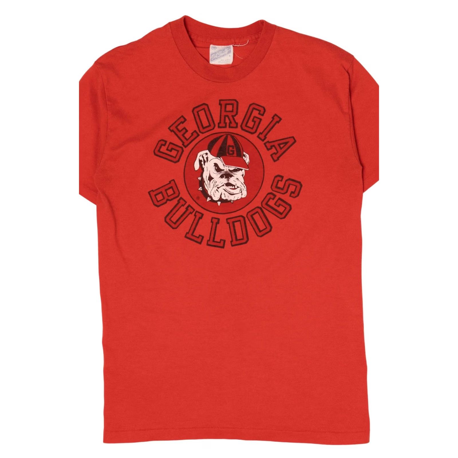 Vintage VINTAGE Red University Of Georgia Bulldogs T-Shirt 1980s Unisex Adults Medium Short Sleeve Cotton / Polyester Dirt Shirts Mens Womens Boys Girls Size US M / EU 48-50 / 2 - 5 Thumbnail