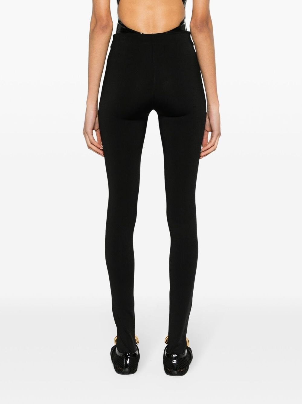 Alaia o1s22i1n0225 Over Heel Leggings in Black Size 26" / US 2 / IT 38 - 2 Thumbnail