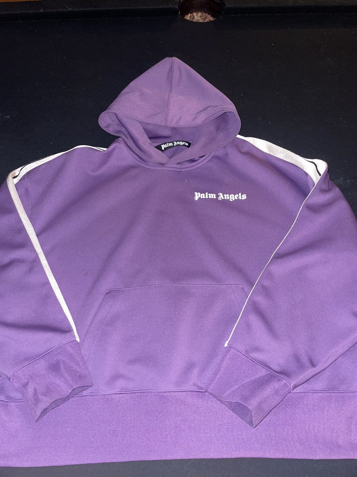 パーカー・フーディ Palm Angels Purple Track Sweatshirt With Embroidered Logo Palm Angels | Classic Logo Track Hoodie | Tracksuit Tops