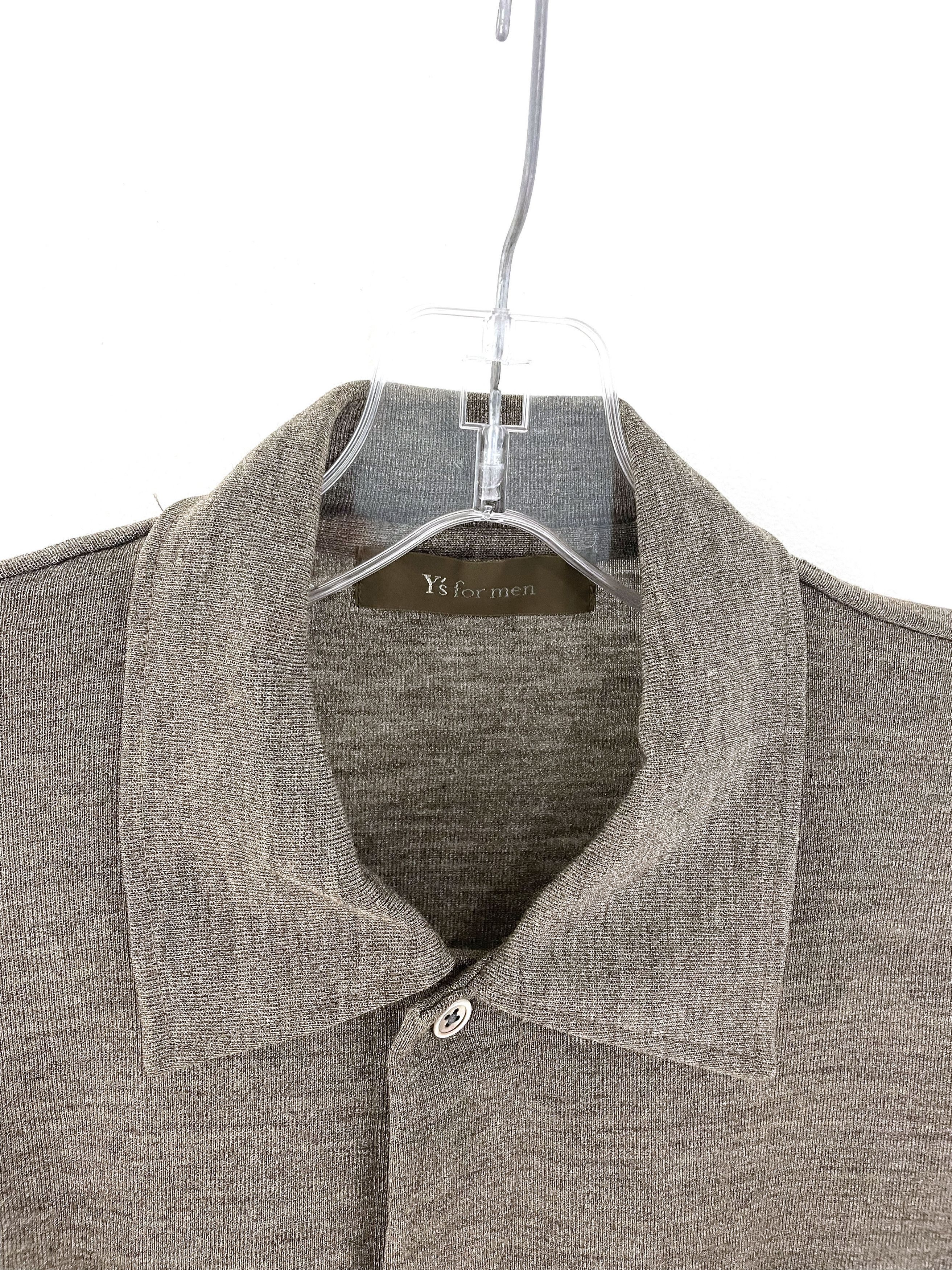 Yohji Yamamoto Contrast Stitch Wool Shirt Size US M / EU 48-50 / 2 - 3 Thumbnail