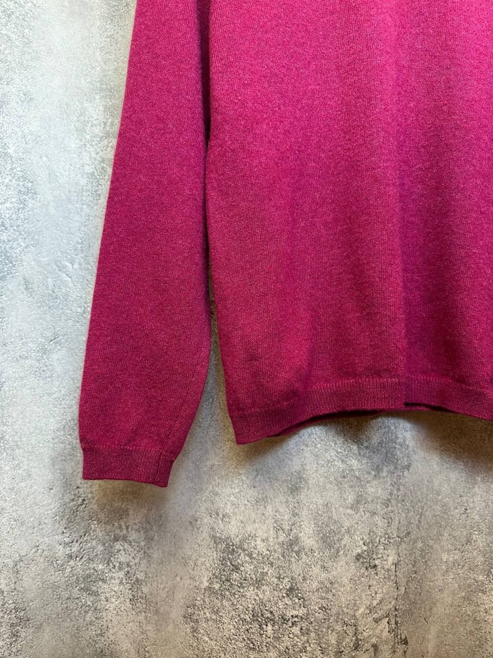 Designer Lochmere Cashmere Sweater Crew Neck Magenta Color Jumper Size M / US 6-8 / IT 42-44 - 7 Thumbnail
