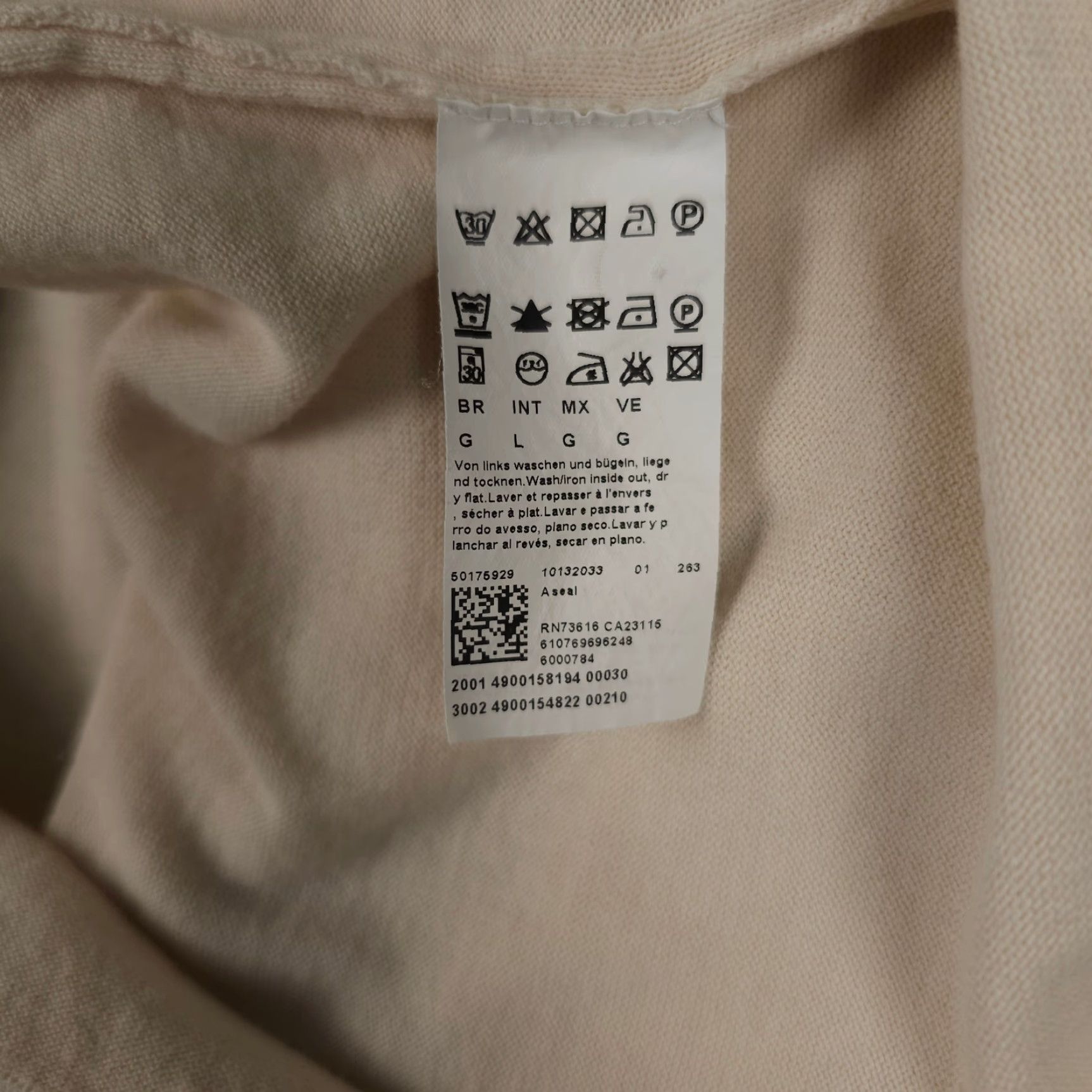 Hugo Boss Boss Orange Sweater Mens L Cream Button V Neck Long Sleeve Cotton Pullover Slim Size US L / EU 52-54 / 3 - 4 Thumbnail