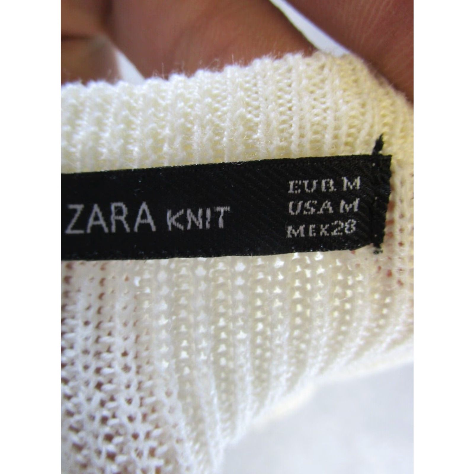 Zara VINTAGE Zara Women's Sweater Pullover Knit Long Sleeve Casual Medium Ivory 90s Size M / US 6-8 / IT 42-44 - 3 Thumbnail