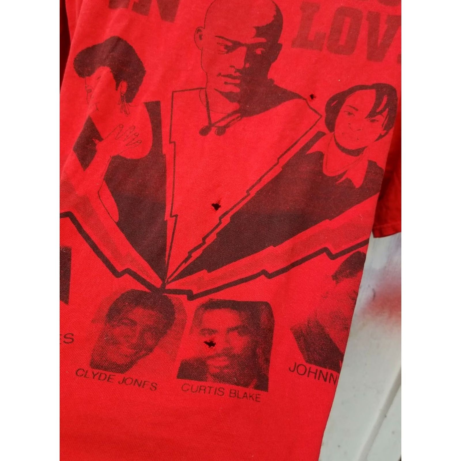 Delta VINTAGE A Fool For Love T Shirt Gospel Rap Tee Dottie Peoples 2XL Unisex Red 100% Cotton Long Sleeve Distressed 26x28 Size US XXL / EU 58 / 5 - 4 Thumbnail