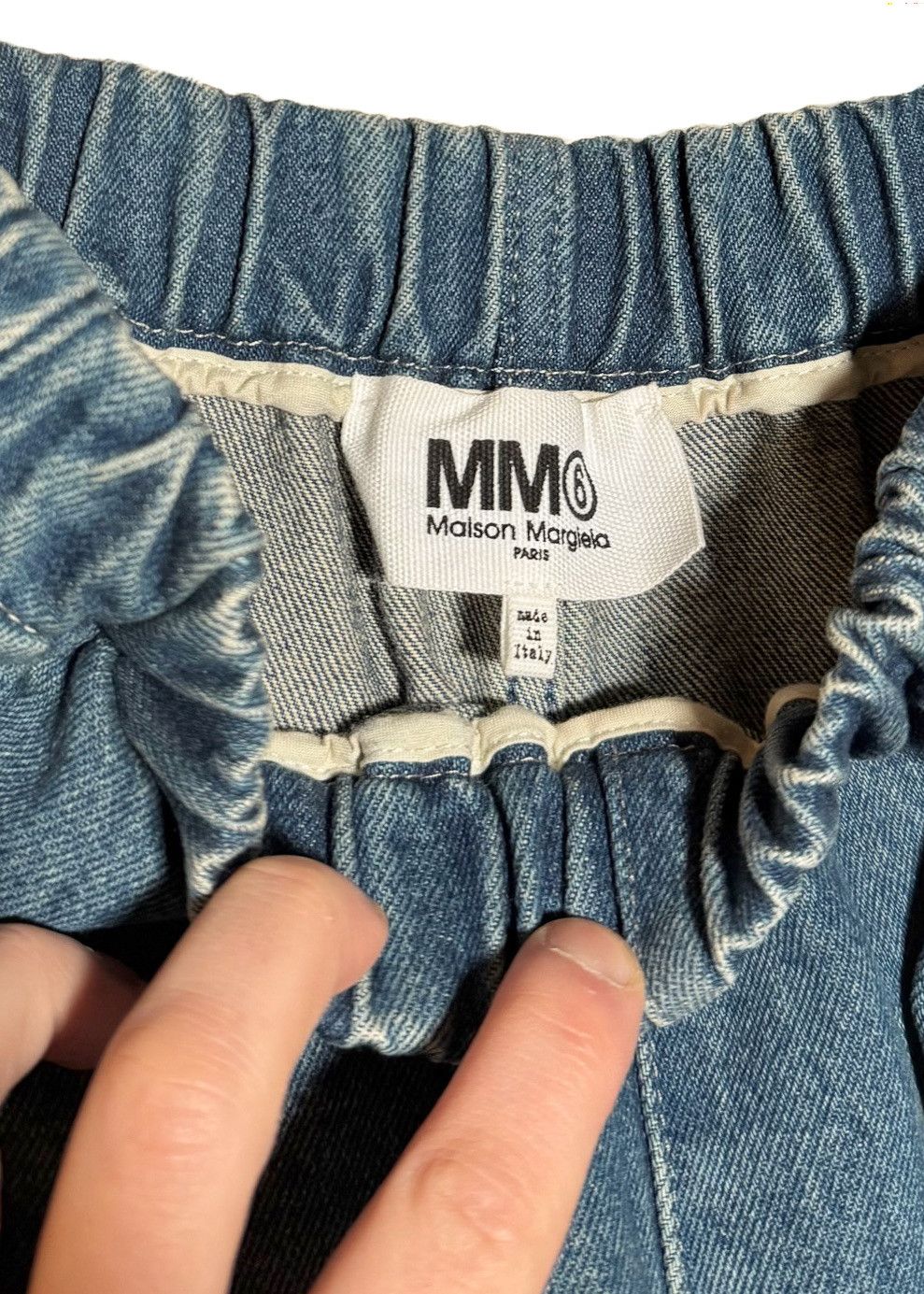 MM6 MM6 Washed Blue Elastic Waist Jeans Size 25" / US 0 / IT 36 - 6 Thumbnail