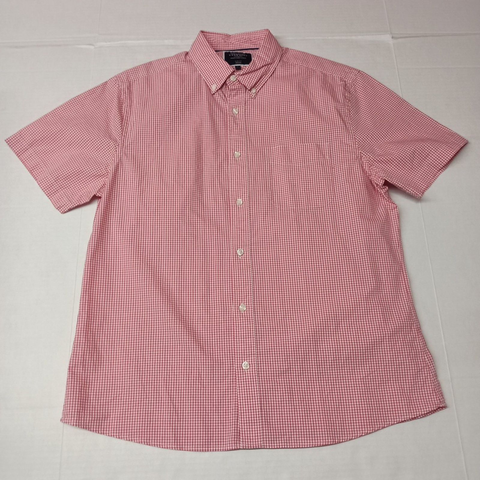 Charles Tyrwhitt Charles Tyrwhitt Shirt Slim Fit Men's L Pink White Check Size US L / EU 52-54 / 3 - 1 Thumbnail