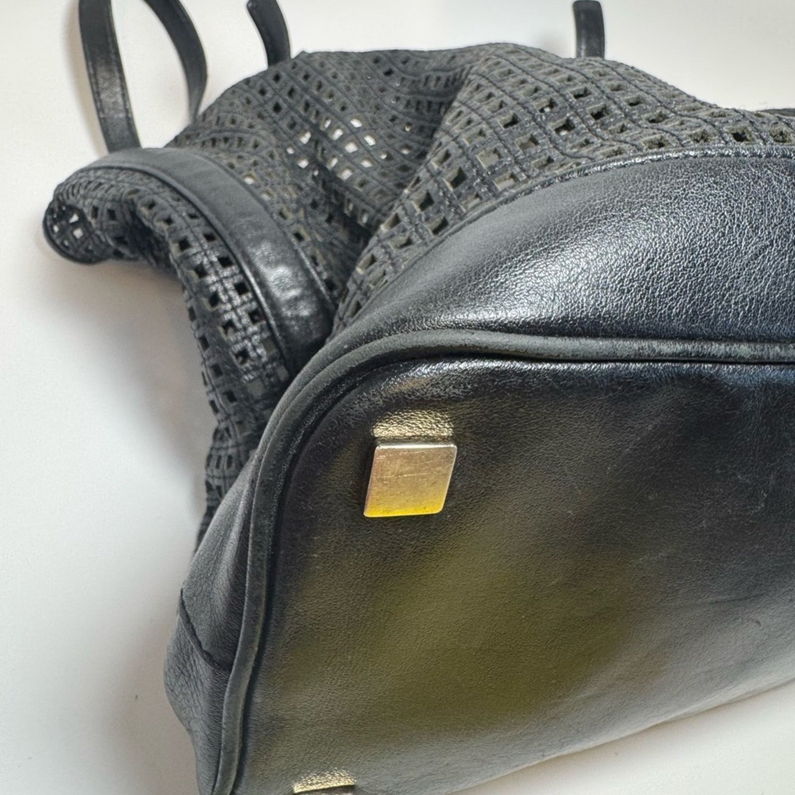 Michael Kors Michael Kors Bridget Black Leather Large Perforated Tote Bag Size ONE SIZE - 13 Thumbnail
