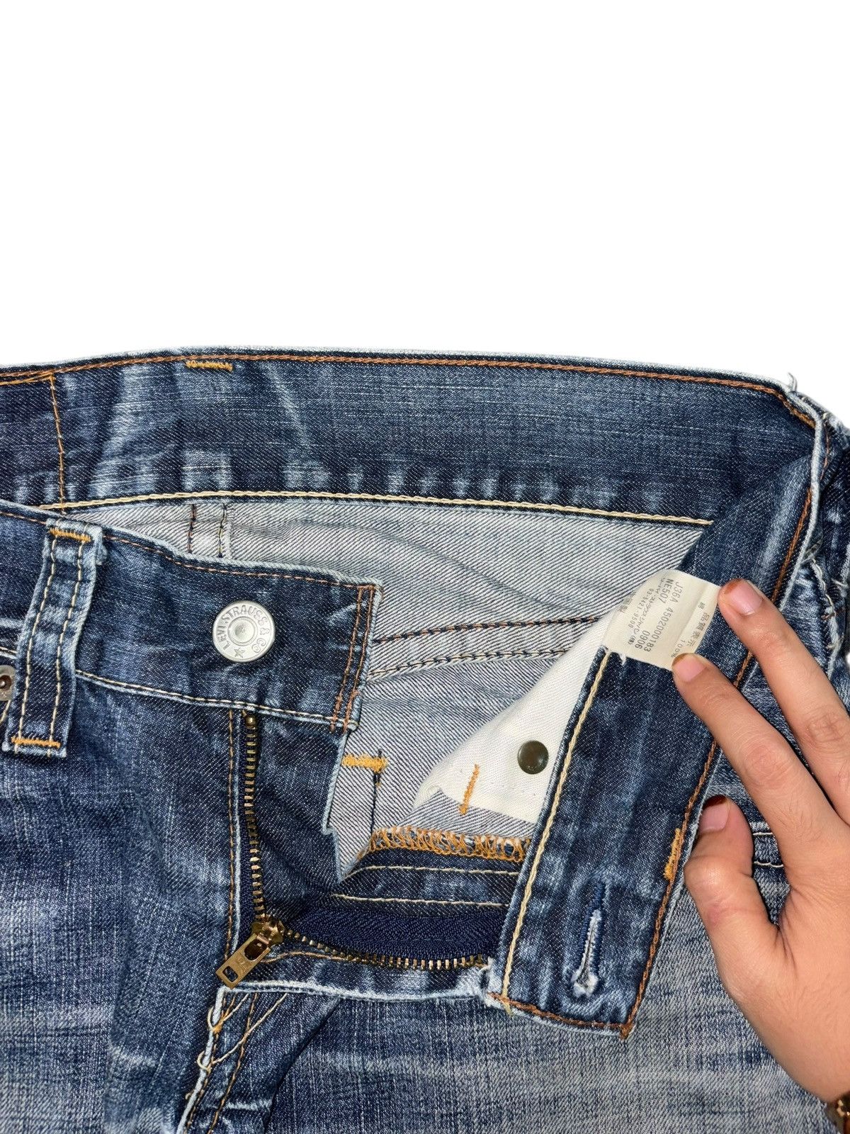 Levi's Vintage 90s Levis 507 Faded Wash Distress Flare Jeans Size 29" - 5 Thumbnail
