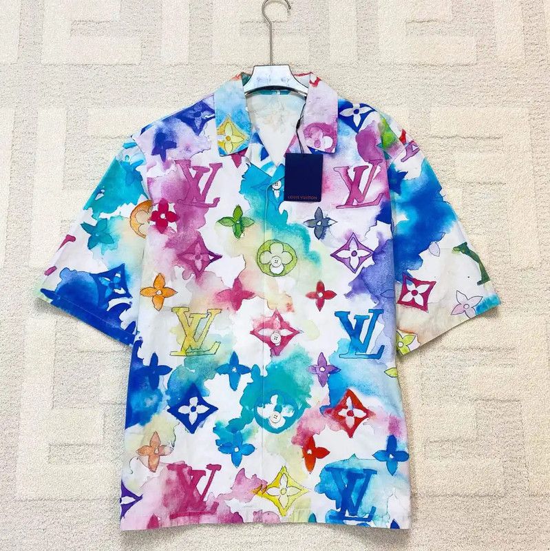 Louis Vuitton Louis Vuitton Colorful Short Sleeve Shirt 0089 Size US XL / EU 56 / 4 - 1 Thumbnail
